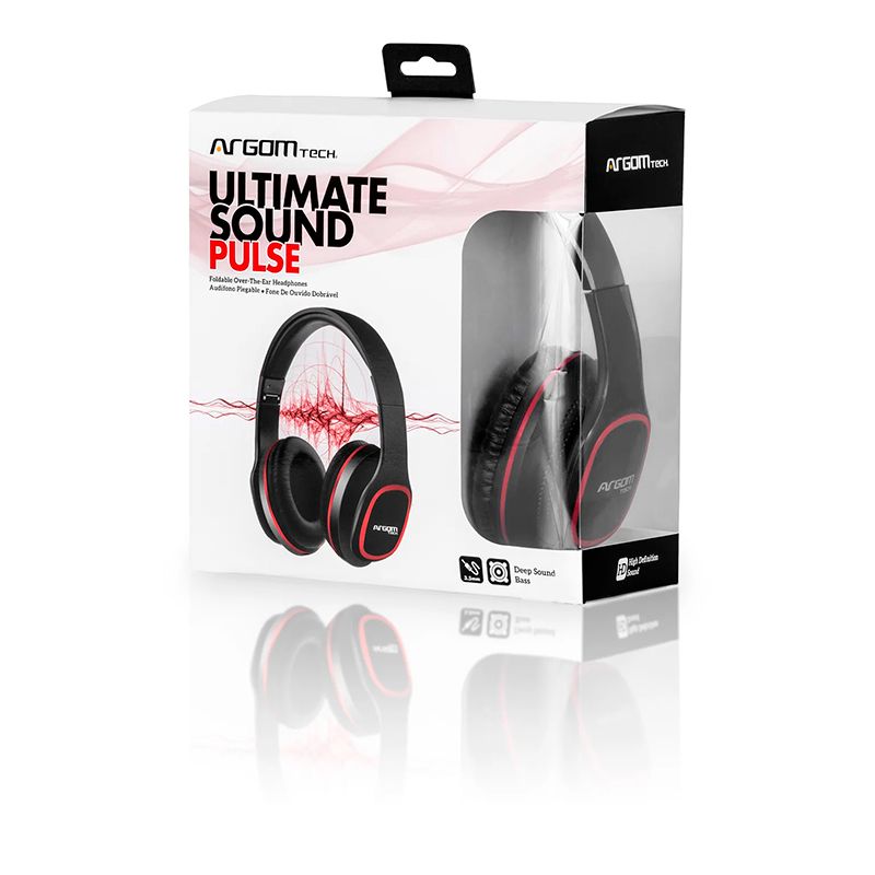 Audifonos Argom 3.5mm Tipo Headset Ultimate Sound Pulse con Micrófono Negro