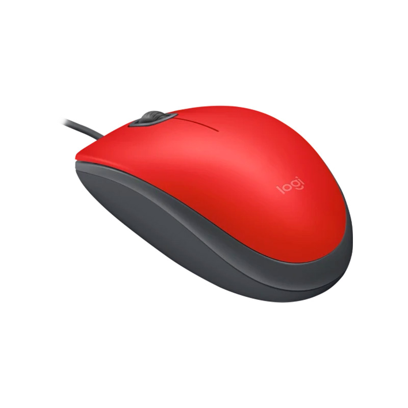 Mouse Alámbrico Logitech M110 Silent Rojo