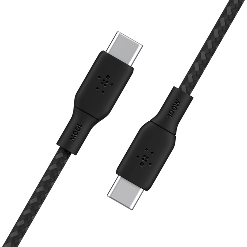 Cable USB-C a USB-C Belkin BoostCharge 2 Metro Trenzado Negro