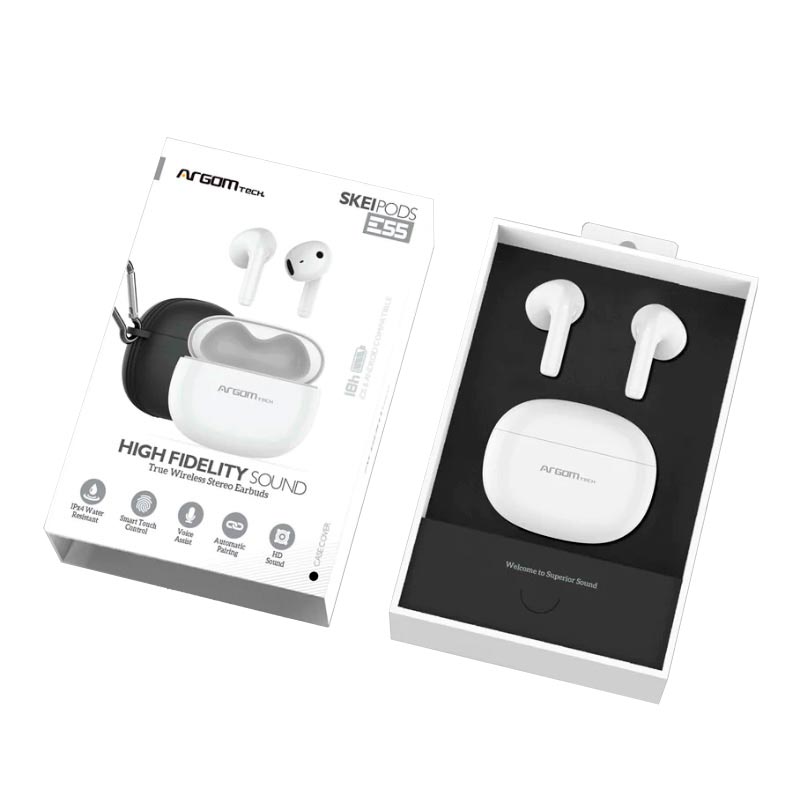 Audifonos Argom Bluetooth In-ear SkeiPods E55 con Micrófono Negro