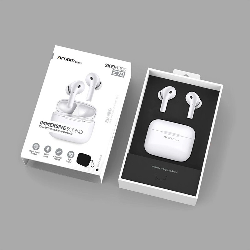 Audifonos Bluetooth Argom SkeiPods E70 In-ear Rosados