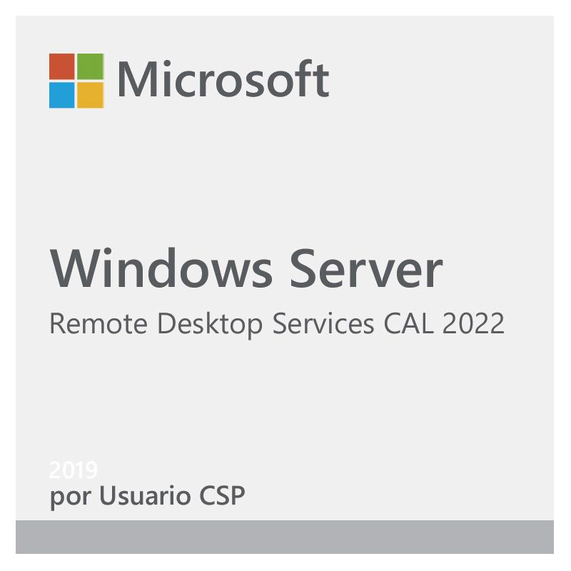 Licencia de Windows Server Remote Desktop Services CAL 2022 por Usuario CSP Perpetuo