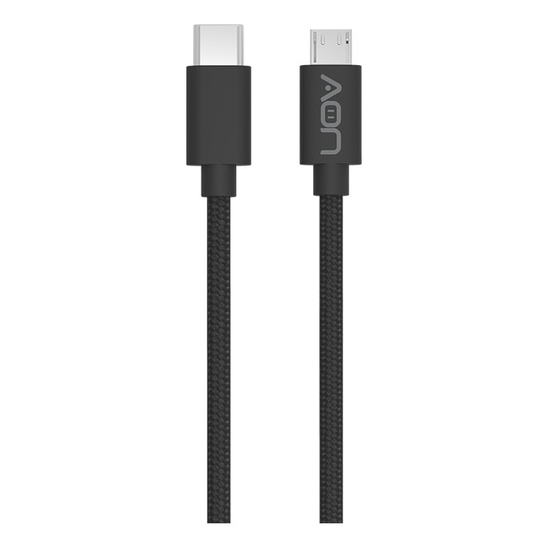 Cable USB-C a Micro USB AON AO-CB-6010 2 Metros Negro