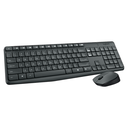 Teclado y mouse Logitech MK235 Inalámbrico USB Negro en español