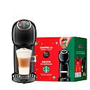 Maquina de Café Nescafé Automática Genio S Plus Dolce Gusto Negra  + 8 Cajas de Capsulas Starbucks