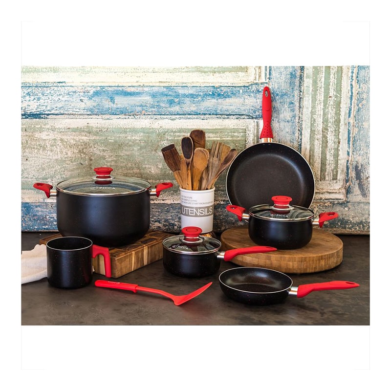 Batería de Cocina Picca Lazio 10 Piezas Negro
