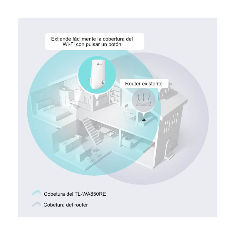 Extensor Wi-Fi TP-Link TL-WA850RE 300Mbps 2.4GHz 1xRJ45