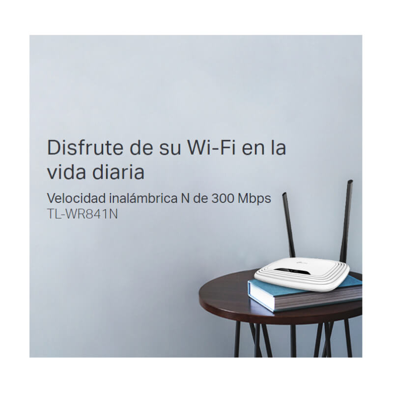 Router TP-Link TL-WR841N 300Mbps 4 Puertos 2.4 Ghz Doble Antena