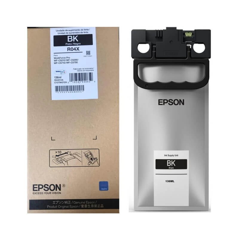Bolsa de Tinta Epson WorkForce WF C5210/90, C5710/90 Negro 136 ml