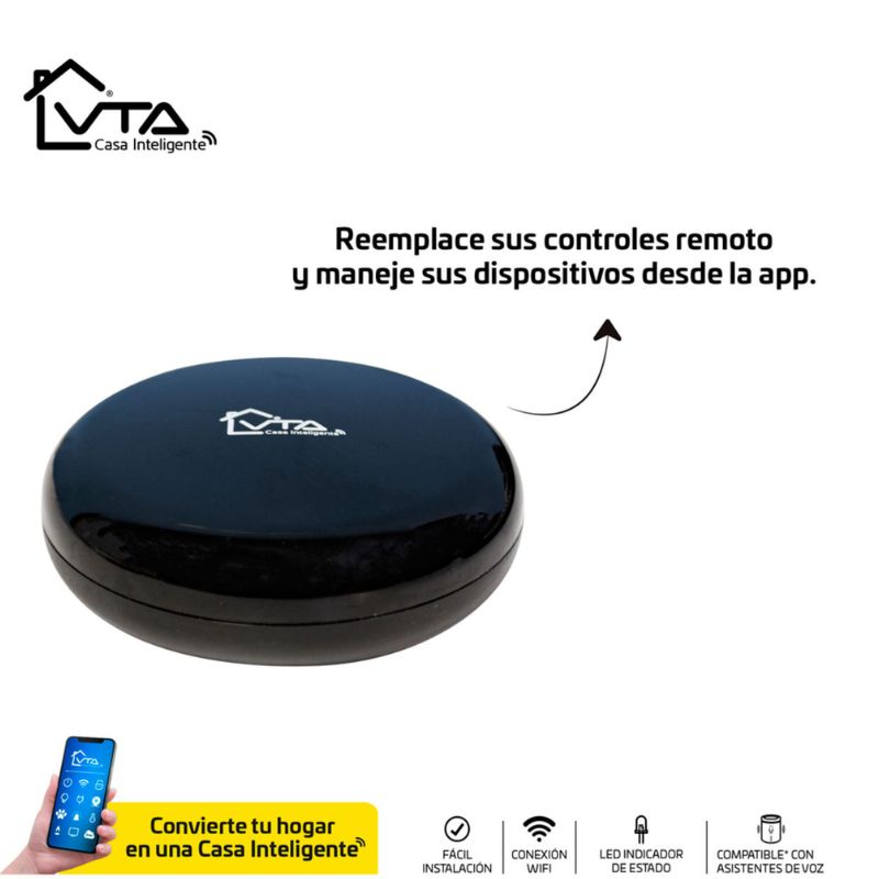 Control de Dispositivos VTA Infrarrojo Negro