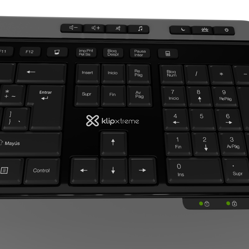 Teclado y Mouse inalámbrico Klip Xtreme Magnifik USB Negro/Gris Español