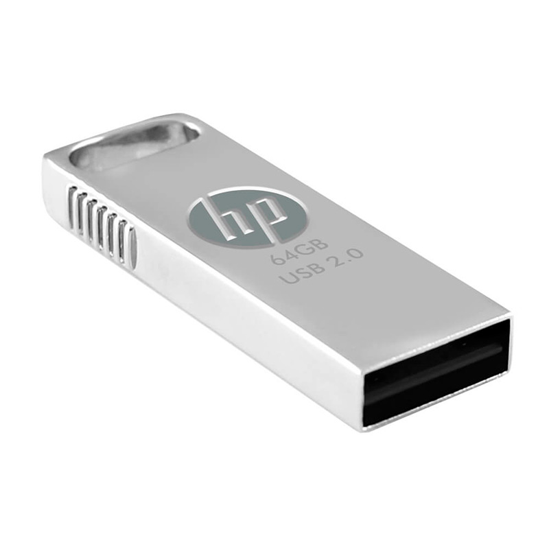 Memoria USB HP 64GB v206W 2.0 Flash Drives Plateado