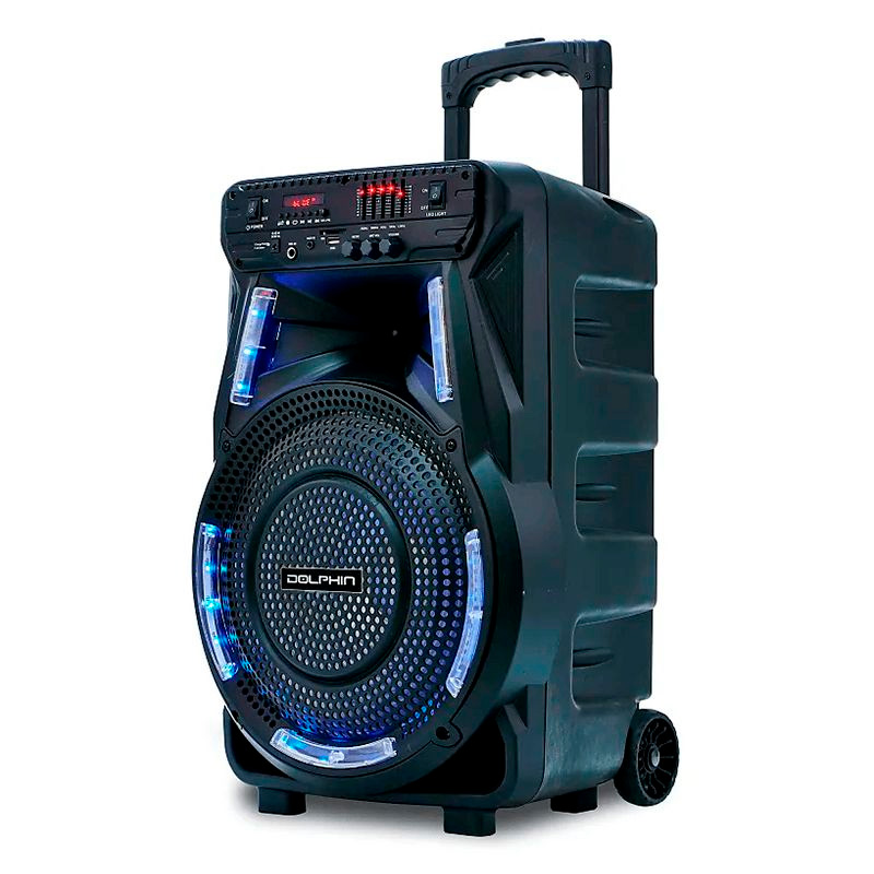 Bocina Dolphin SP-1217RBT Party Speaker 12" Bluetooth Negro + Microfono