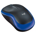 Mouse Inalámbrico Logitech M185 1000DPI Negro Con Azul