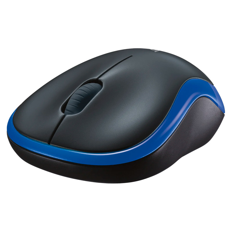 Mouse Inalámbrico Logitech M185 1000DPI Negro Con Azul