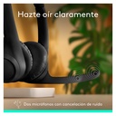 Audífonos Tipo Headset Logitech Zone 300 Inalámbricos con Micrófono Negro