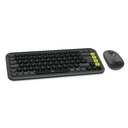 Teclado y Mouse Inalámbrico Bluetooth Logitech POP Icon Negro Verde Español