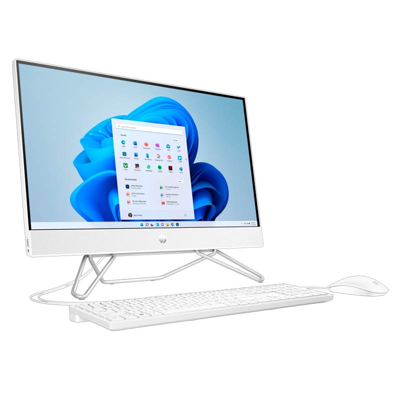 Computadora AIO HP 24-cb1032la 23.8" i3-1215U 8GB RAM 512GB SSD MX450 Blanco W11 Home Teclado Inglés