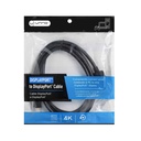 Cable Displayport Unno Tekno CB4060BK1.8 Metros Negro