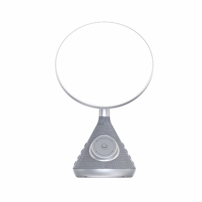 Bocina Bluetooth Unno Tekno SP9229GY Espejo Cargador Inalámbrico 5W Gris