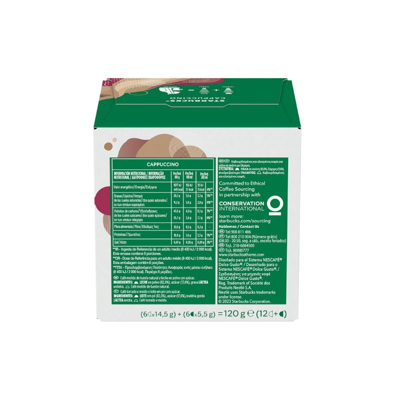 Cápsulas Starbucks Cappuccino para Nescafé Dolce Gusto