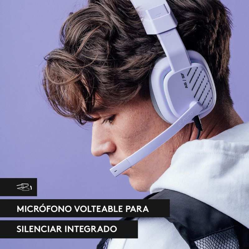 Audífonos tipo Headset Logitech Astro Gaming A10 Gen 2 3.5mm con Micrófono Lila