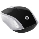 Mouse inalámbrico HP 200 óptico ergonómico plateado