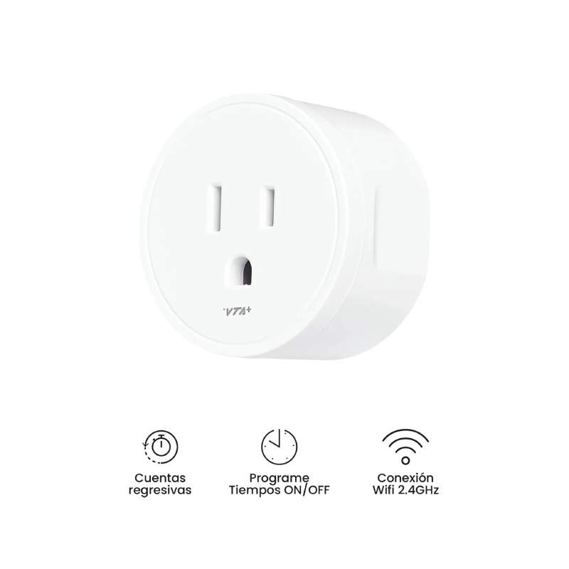 Tomacorriente Inteligente VTA+ DOT 6  Smart Home Wi-Fi 1875W 15A