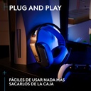 Audífonos Tipo Headset Logitech G535 Inalámbricos PC/PS Negro Azul