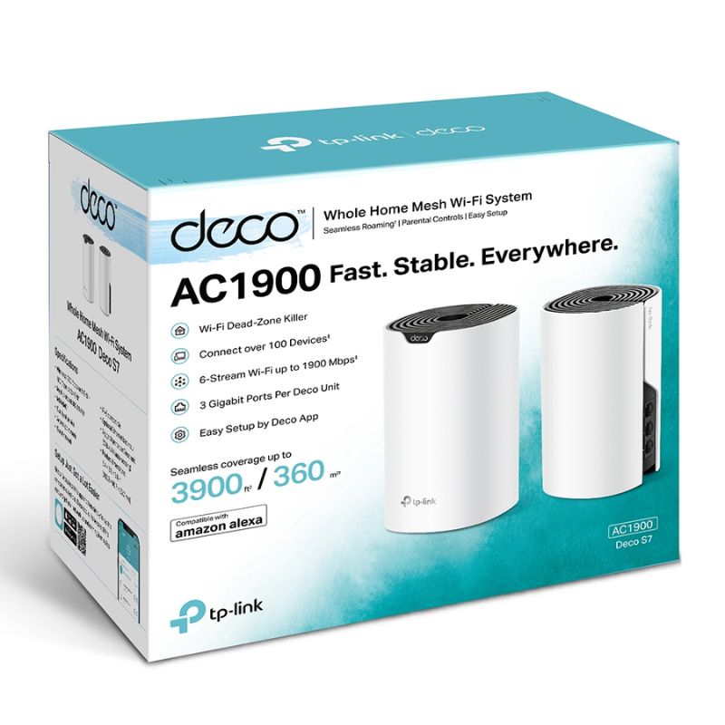 Sistema Mesh Wi-Fi Tp-Link Deco S7 AC1900 Doble Banda 2 Pack