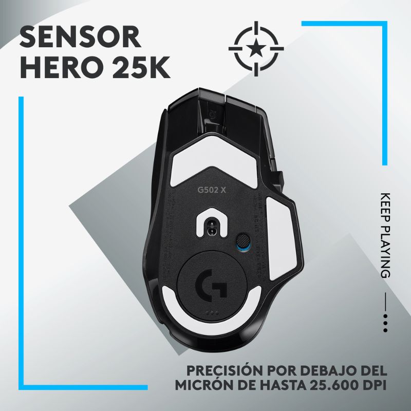 Mouse Alámbrico Logitech G502 X Óptico 25600DPI Negro