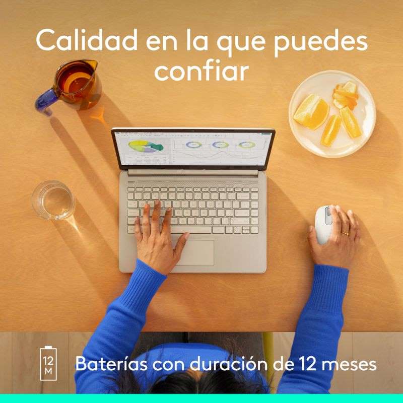 Mouse Inalámbrico Bluetooth Logitech M196 1000DPI Blanco