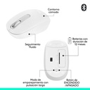 Mouse Inalámbrico Bluetooth Logitech M196 1000DPI Blanco