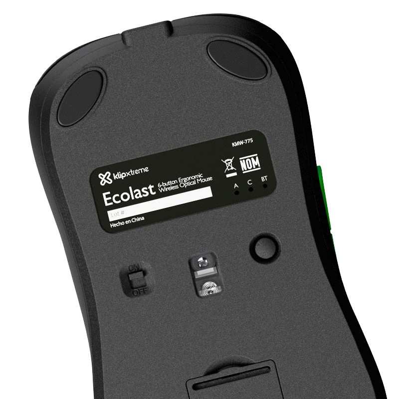 Mouse Inalámbrico Klip Xtreme Ecolast Óptico 2400 DPI Negro