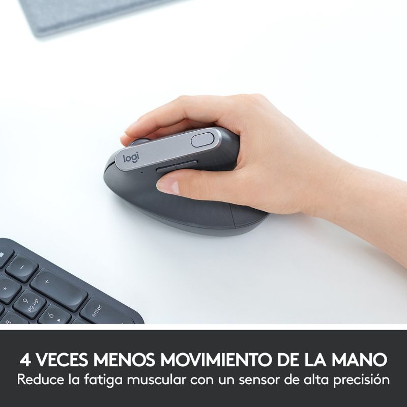 Mouse Inalámbrico Logitech MX Vertical Óptico 4000DPI Negro