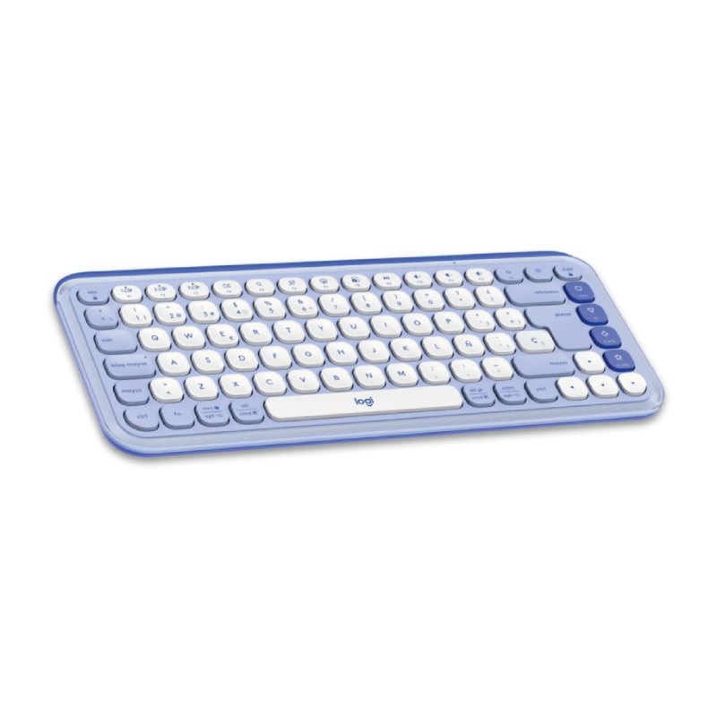 Teclado y Mouse Inalámbrico Logitech POP Icon  Lila y blanco Español