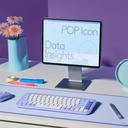 Teclado y Mouse Inalámbrico Logitech POP Icon  Lila y blanco Español