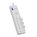 Protector de Sobretensión Forza FSP-821RUSBCW 1625W 8 tomas Blanco