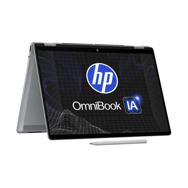 Laptop HP OmniBook 14-fk0074la 14" Touchscreen AMD Ryzen AI 7 350 24GB RAM 1TB SSD AMD Radeon W11 Home Plateada Teclado Español