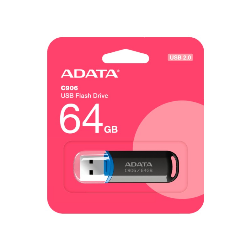 Memoria USB ADATA 64 GB C906 USB 2.0 Negro