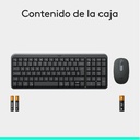 Teclado y Mouse Inalámbrico Logitech MK250 Bluetooth Negro Español 