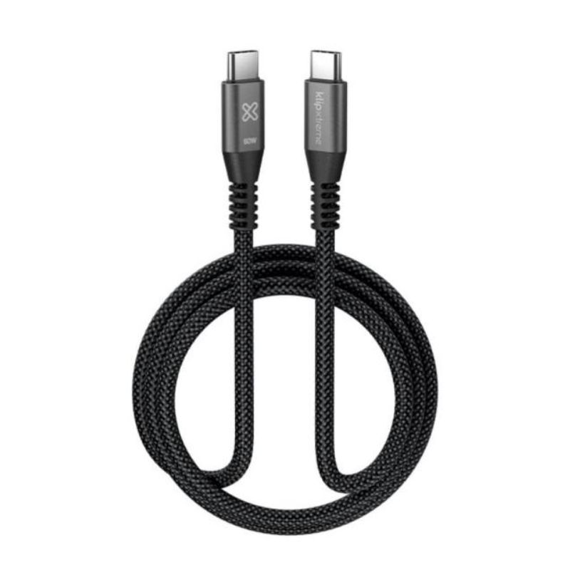 Cable USB-C a USB-C Klip Xtreme KAC-250-3FT 1 Metro Negro