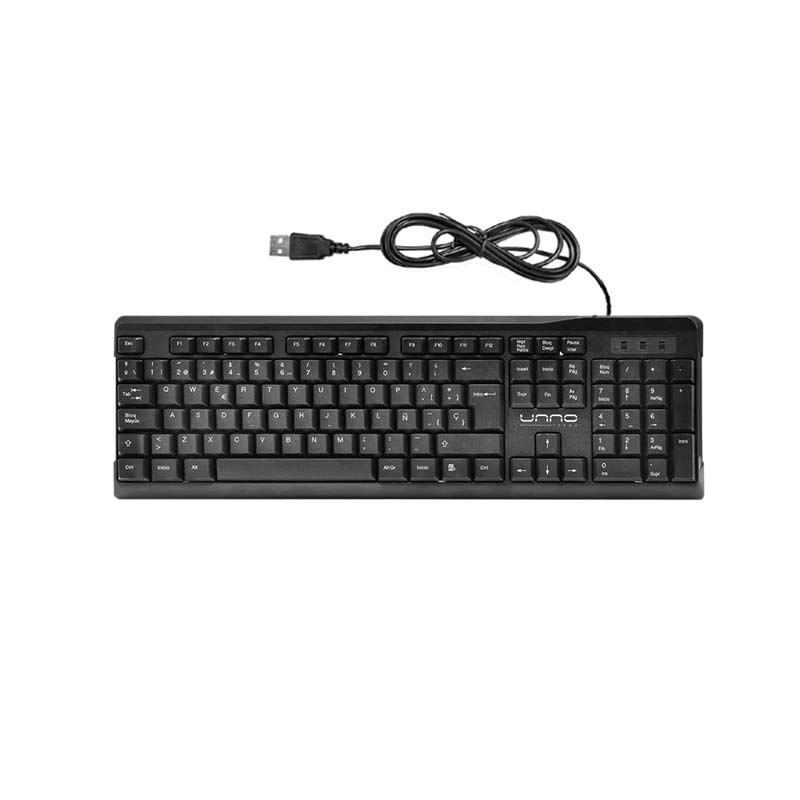 Teclado Alámbrico UnnoTekno Klass Español Negro