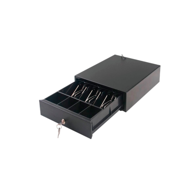 Cash Drawer AON CDK-34 para Billetes y Monedas Negro