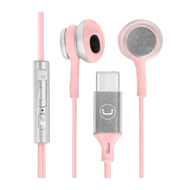 Audífonos In-Ear Unno Tekno HS7005PK USB-C Ultra Rosado