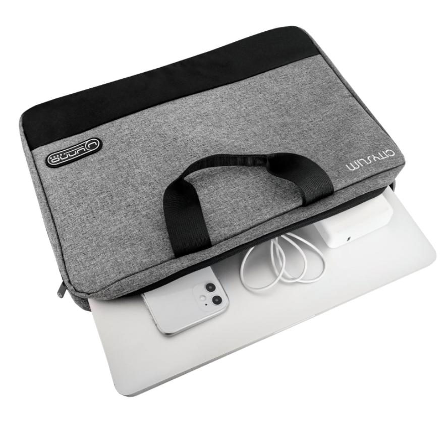 Maletín para Notebook Unno Tekno CitySlim 15.6" Gris/Negro