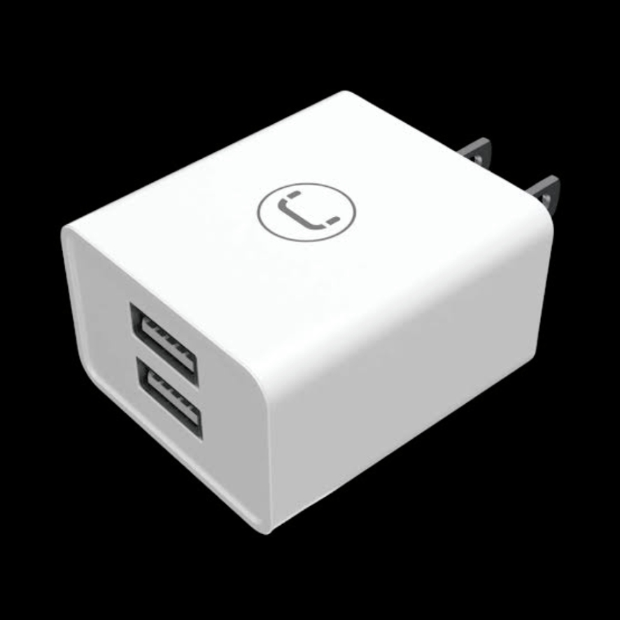 Cargador de Pared Unno Tekno PW5060WT Dual USB-A 2.1A Blanco