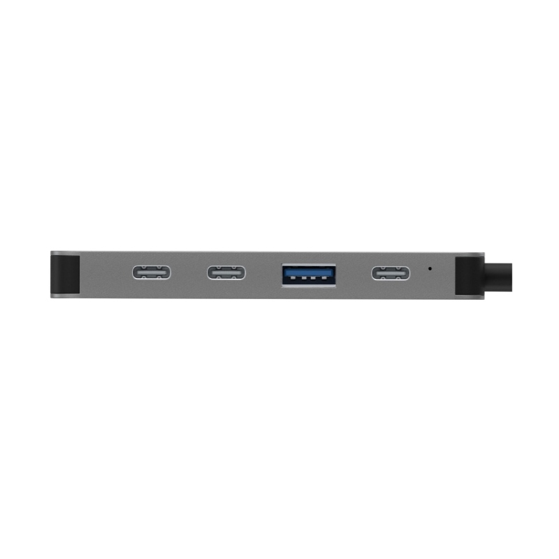 Hub UnnoTekno 4 Puertos USB-C 3.0 Negro
