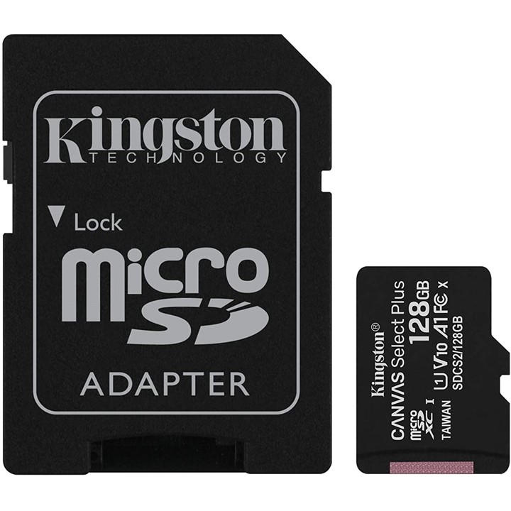 Memoria Micro SD Kingston 128GB Canvas Select Plus Clase 10 100mbps