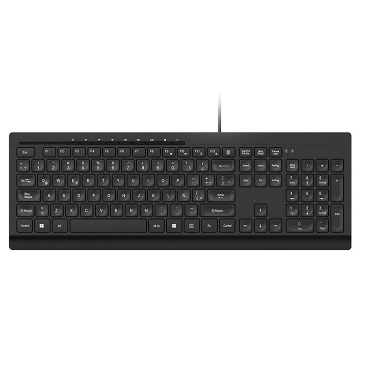 Teclado Alámbrico USB Klip Xtreme Compass Español Negro